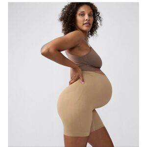 Ingrid & Isabel Maternity Taupe Shapewear Over the Belly Under Shorts New